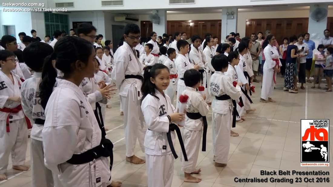 Black Belt Certificate Promotion Grading Singapore Taekwondo Academy TKD STA Ang Mo Kio Serangoon Thomson Orchard Paya Lebar