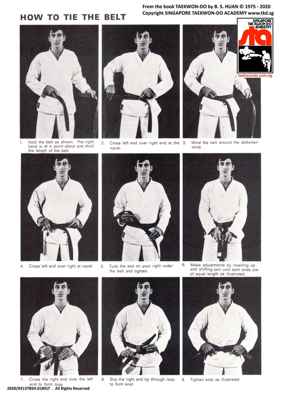 How To Tie The Belt Singapore Taekwondo Academy Yishun Northpoint City Sembawang Kinex Katong Paya Lebar Geylang Haig Sims Eunos Bedok Tampines Simei East Coast Marine Parade Recognised Kids Teens Children Family Class