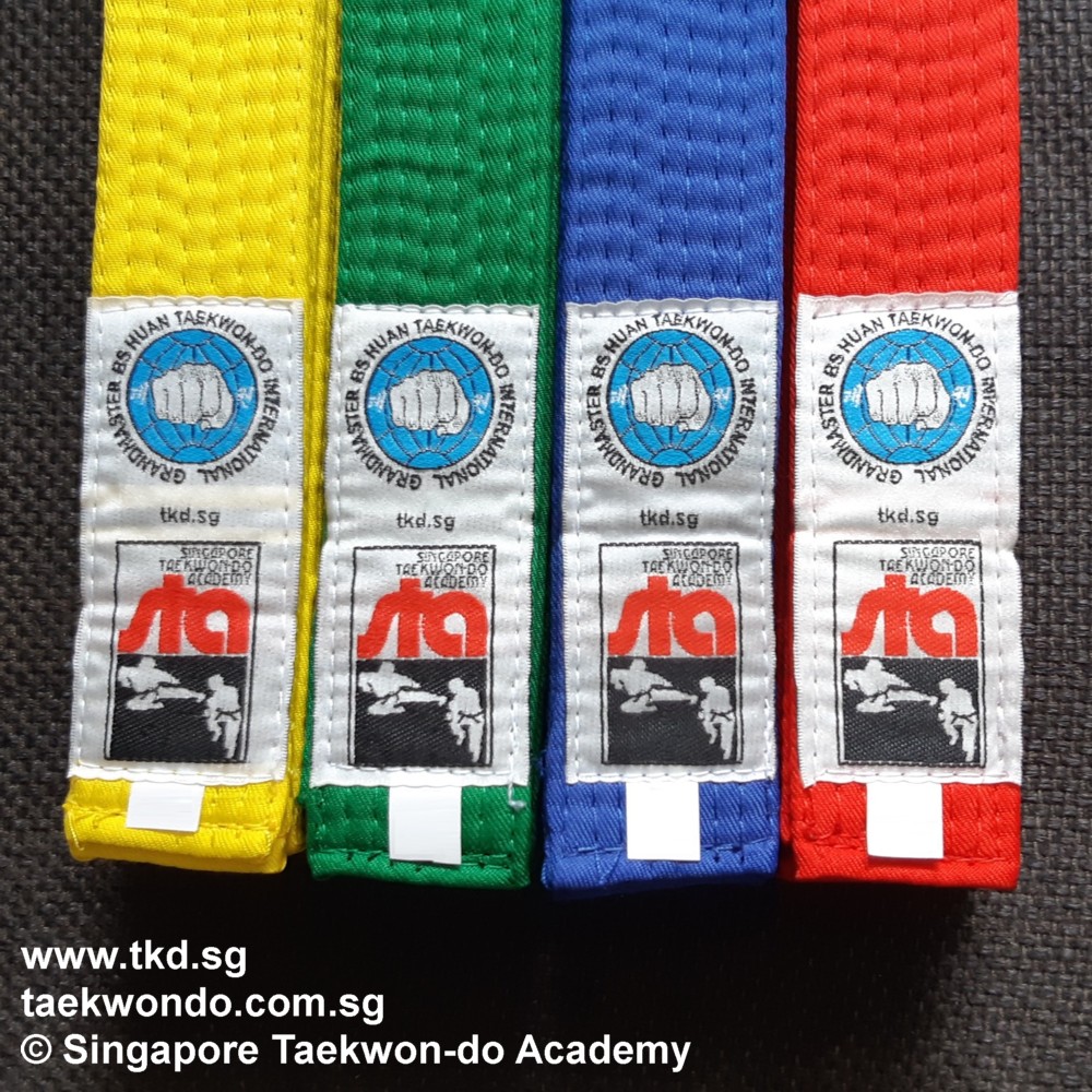 Colour Belt Yellow Green Blue Red Black Singapore Taekwondo Academy STA Grading Orchard Yishun Northpoint Sembawang Katong