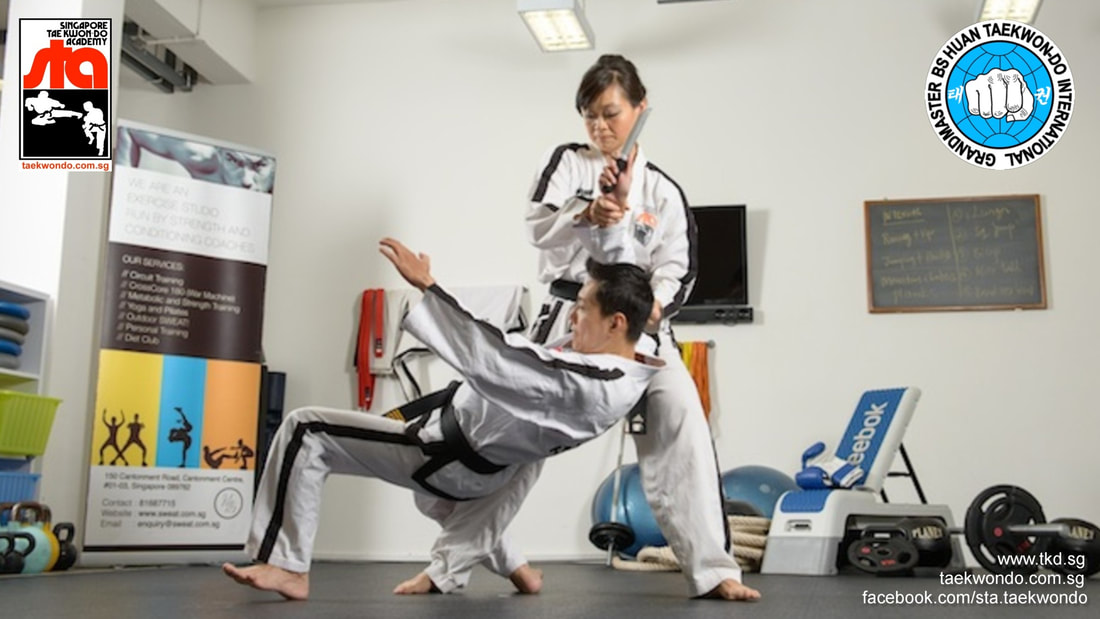 Anjanette Huan Victor Ang A1 Studio Adult Self Defence Classes STA Paya Lebar Tai Seng Aquarius Bedok Central Heartbeat Singapore Taekwondo Tkd