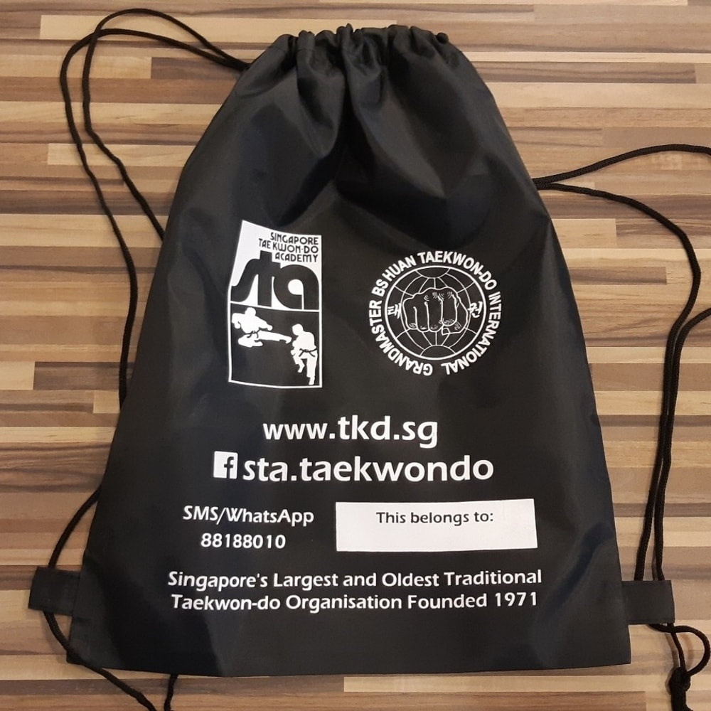 STA Drawstring Carry Bag Singapore Taekwon-do Academy HQ Grandmaster BS Huan Taekwondo International TKD