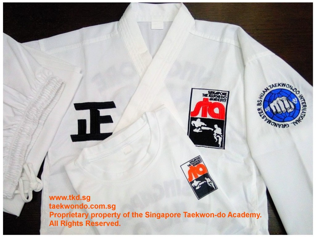 STA New Embroidered Taekwon-do Uniform - Singapore Taekwon-do Academy - Grandmaster BS Huan International