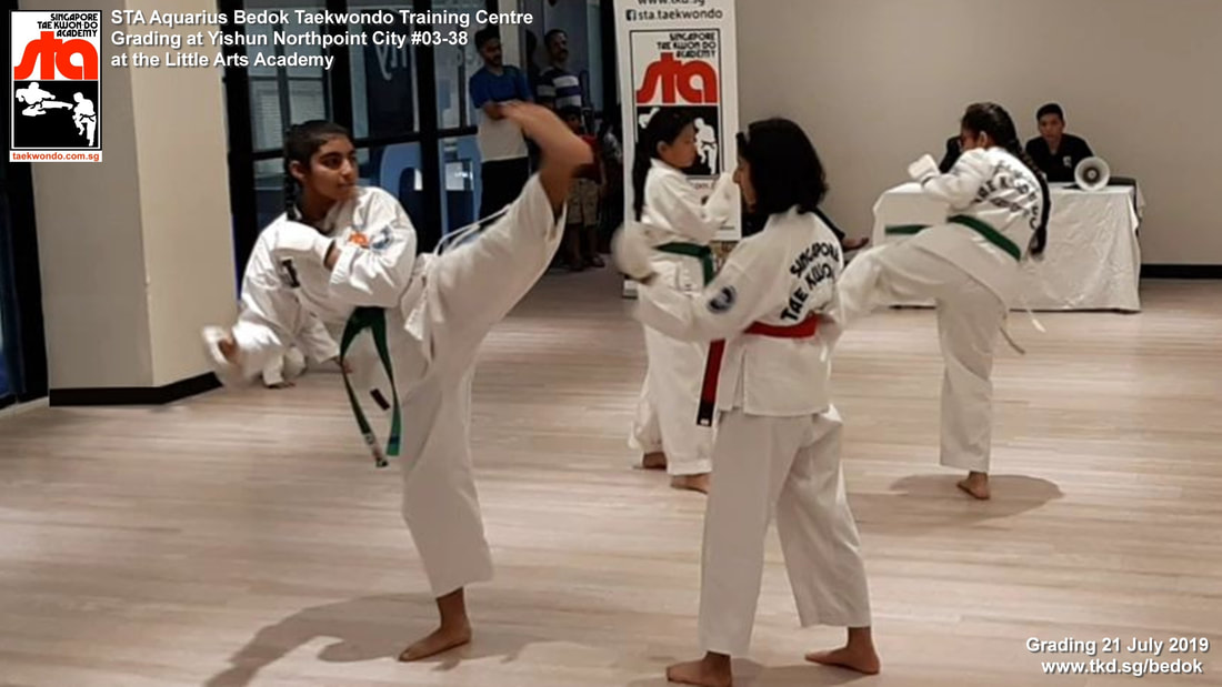 Grading Yishun Northpoint City Little Arts Academy Singapore Taekwondo Academy TKD Instructor Adrian Huan Grandmaster BS Huan International School 21 July 2019 STA 
