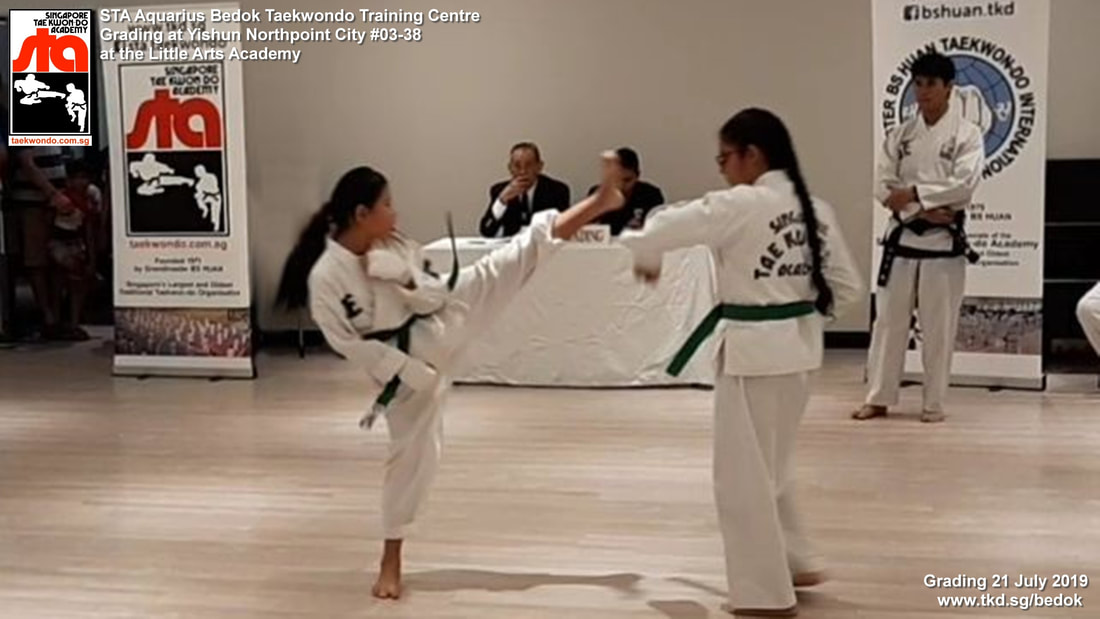 Grading Yishun Northpoint City Little Arts Academy Singapore Taekwondo Academy TKD Instructor Adrian Huan Grandmaster BS Huan International School 21 July 2019 STA 